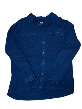 Patagonia® Worn Wear Men's Large Long-Sleeved Fjord Flannel Shirt Blue